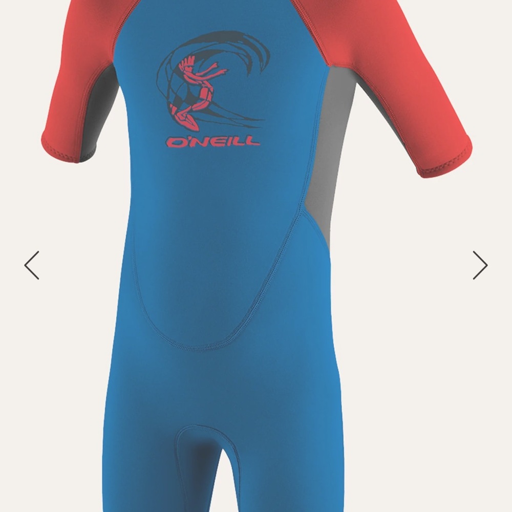 O'Neill Kids Red and Blue wetSuit size ONE